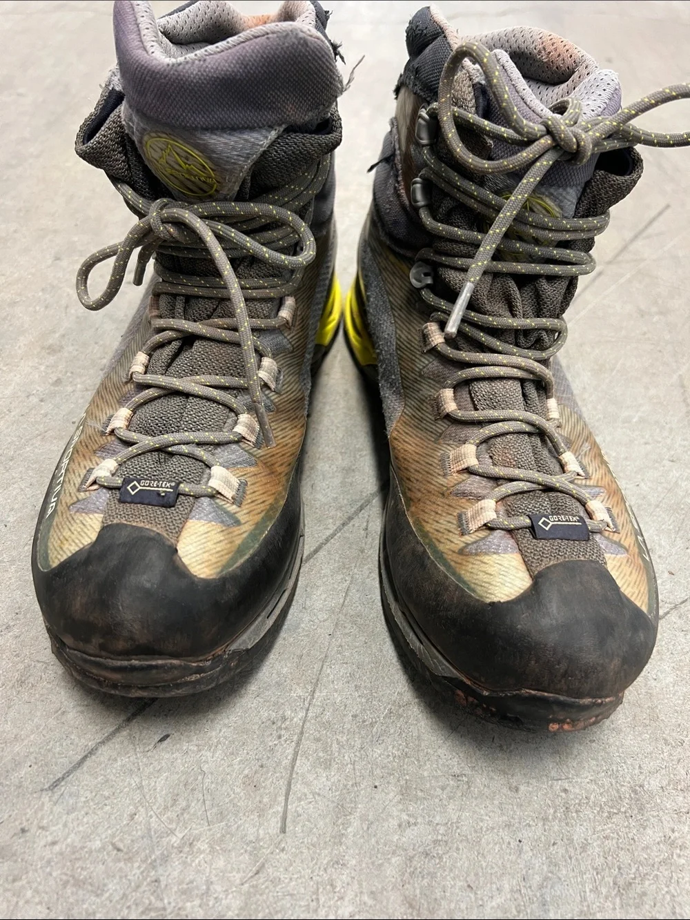La Sportiva Men's Gray and Yellow Green Trail Boots